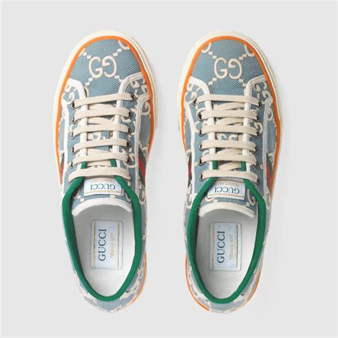 blue Gucci tennis shoes